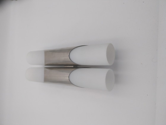 Image 1 of 1 x Neuhaus Leuchten wandlamp door Rolf Krüger 1970's  in chroom en melkglas 