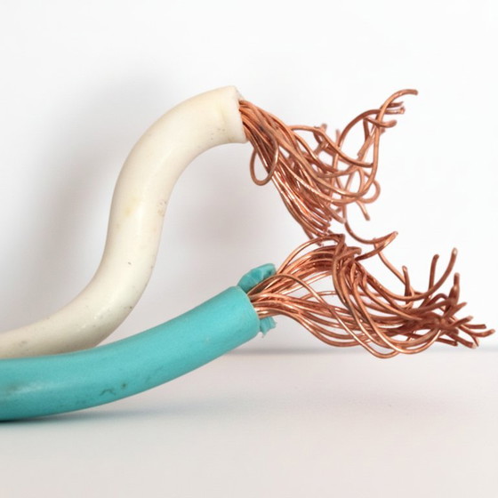 Image 1 of Vintage hanglamp – Teak & Graniethars - Scandinavische lamp uit de jaren 1960-1970