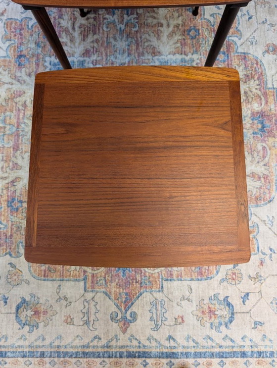 Image 1 of Tavolini vintage | mimiset, Jørgen Aakjær Jørgensen per Møbelintarsia, anni '60