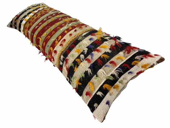 Image 1 of Unique Kilim & Carpet Cushion Cover – 120 x 40 cm