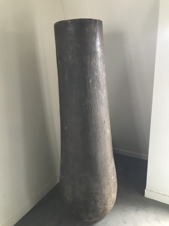 Pair of Brutalist Teak Columns / Totems, Ex-Nobu Paris (180 cm), Decorative Objects, Wood, Brown (photo 8 of 8)