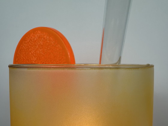 Image 1 of Vintage XL ‘Tequila Sunrise’ lamp - glas