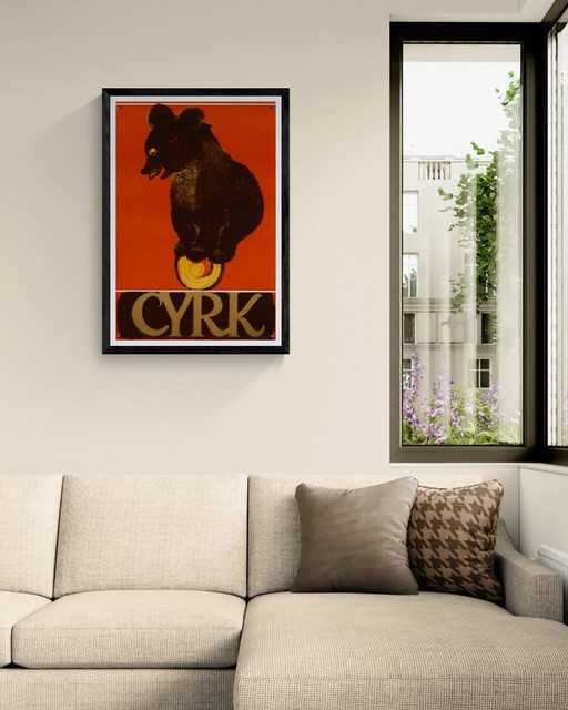Polish CYRK Bear – 1979 – Original Vintage Circus Poster – Polish School of Posters – 84x57 cm – Paper (photo 2 of 8)