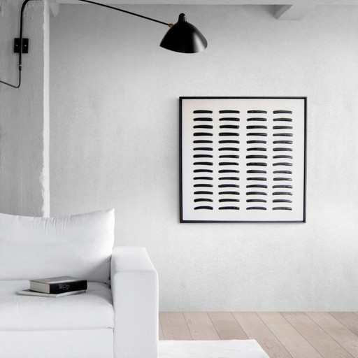 Coquilles de rasoir noires - 83 x 83 cm