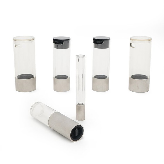 Image 1 of Juego de sal, pimienta, aceite, vinagre, queso y azúcar de Studio OPI para Cini y Nils, década de 1970