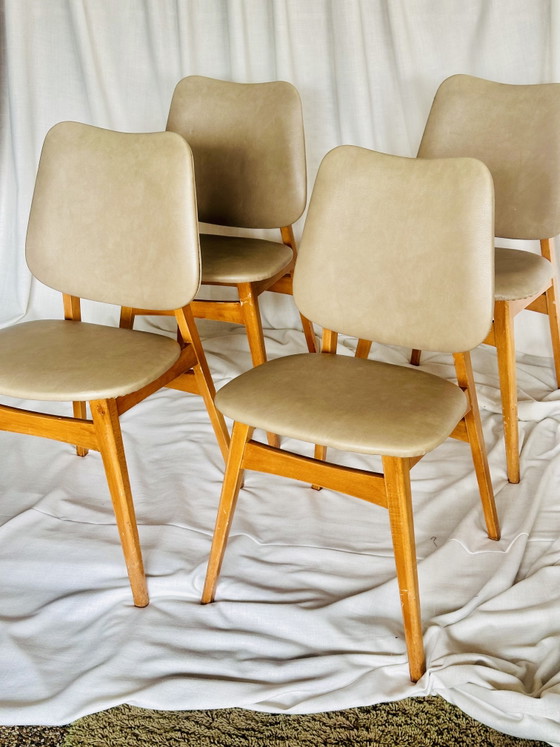 Image 1 of Eetkamerstoelen Deens Skaileer 4 stuks