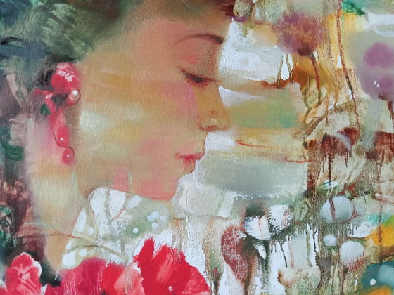 Pintura al Óleo Original Abstracta Naturaleza Flores Chica Flora – Pinturas y dibujos, Canvas (photo 8 of 10)