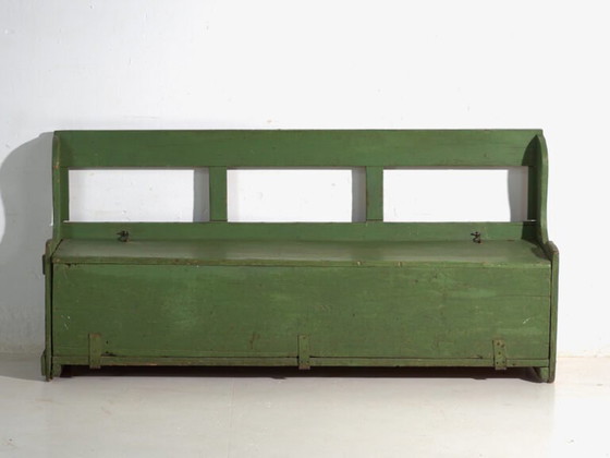 Antique painted storage bench – Central Europe, circa 1900 – Benches, Rustic (photo 17 of 35)