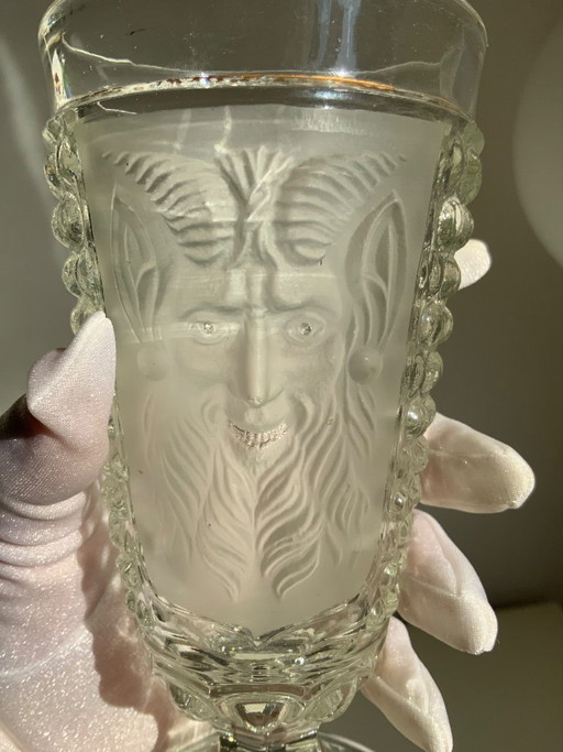 Zeldzame art nouveau beker "Duivel en duizend ogen" van S. Reich & Co.