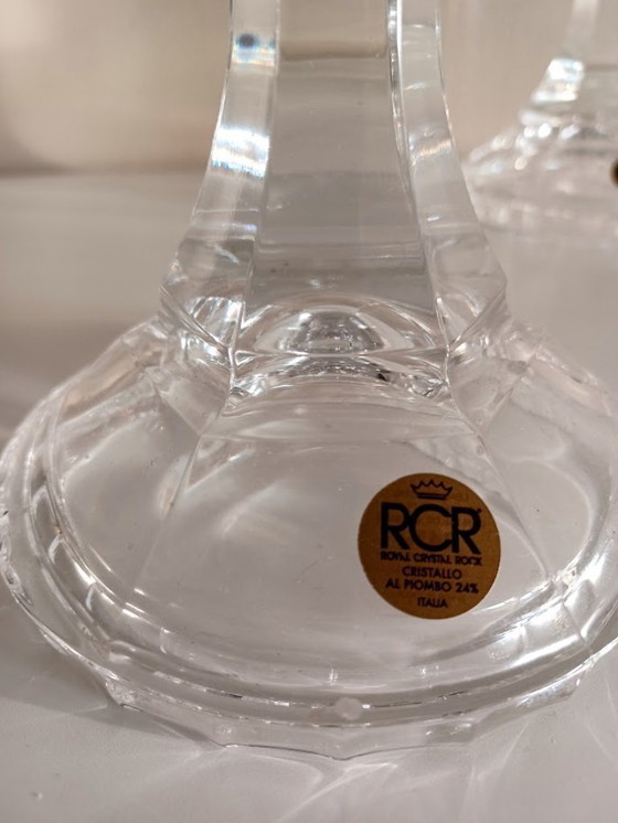Image 1 of Royal Crystal Rock, Italia, 24%, set di 2 candelieri in cristallo al piombo. Vintage.