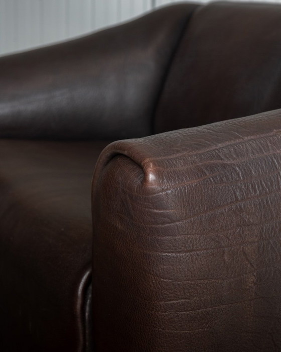 Image 1 of Canapé deux places vintage DS-47 de De Sede, canapé en cuir à encolure épaisse, assise extensible, années 1970