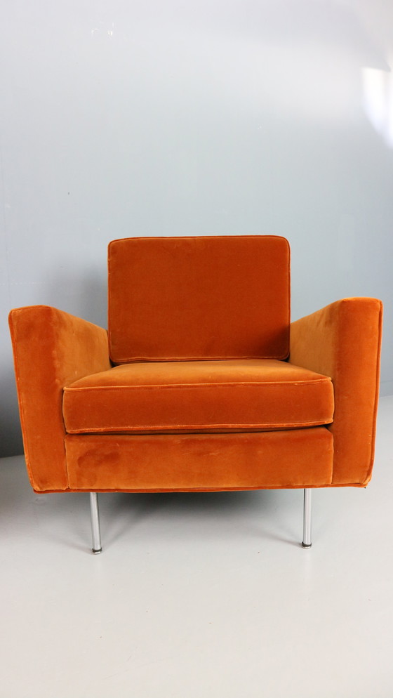 Image 1 of Paire de fauteuils 25 BC de Florence Knoll en velours, années 1950