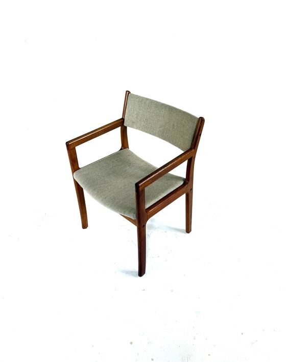 Image 1 of Vintage teakhouten bureaustoel, D-Scan ‘70