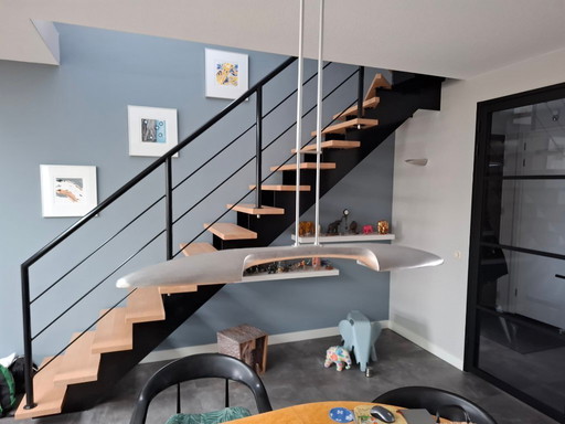 Hanglamp met wandlamp