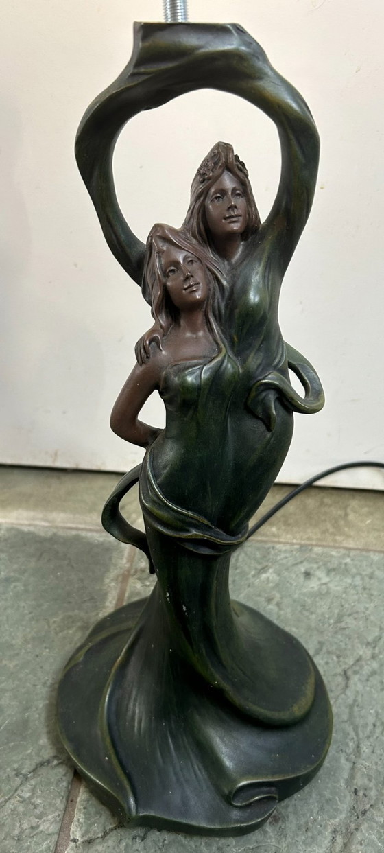 Lámpara de Mesa Art Nouveau 2 Ninfas August Moreau – Auguste Moreau, Lámparas de mesa, Other, Metal (photo 3 of 16)
