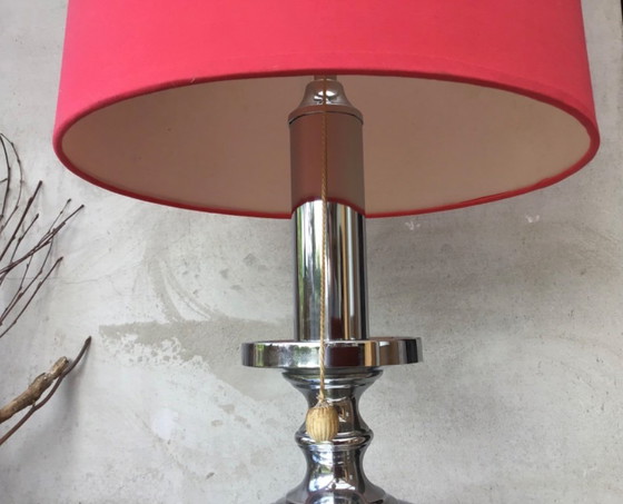 Image 1 of Italian vintage chrome table lamp
