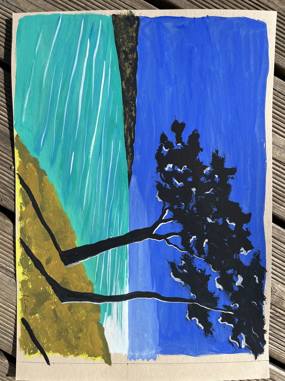 Image 1 of Gouache on 250g natural paper. Size 40x30cm.