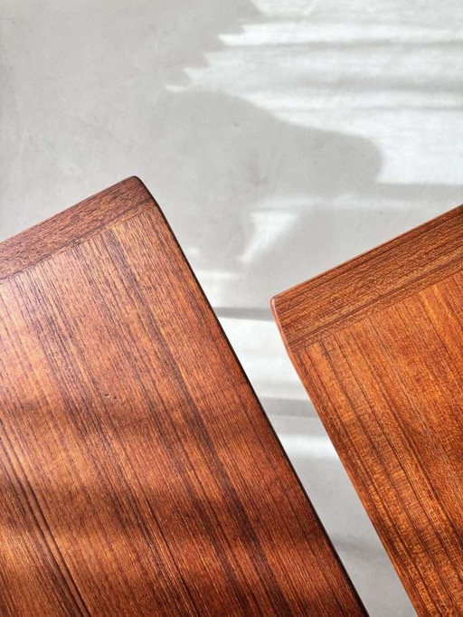 Set of Danish 1960s mimiset side tables teak