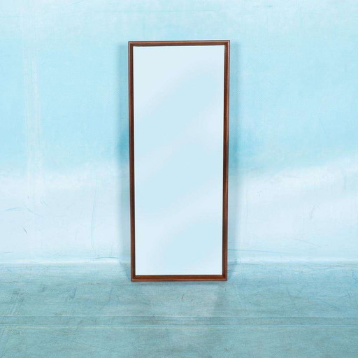 Miroir minimaliste en teck, miroir design vintage Suède