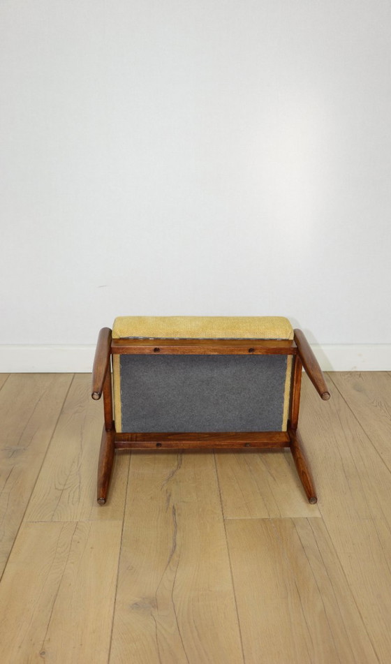 Image 1 of Edmund Homa Stool Yellow Cream Structural Seat
