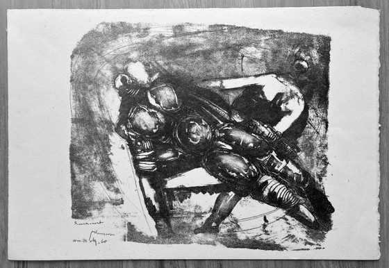Image 1 of Serigrafía de Wim Motz - Viaje espacial