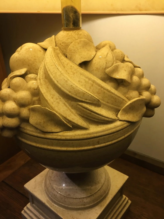 Keramische fruitschaal lamp – Tafellampen, Porselein, Vintage (photo 8 of 12)