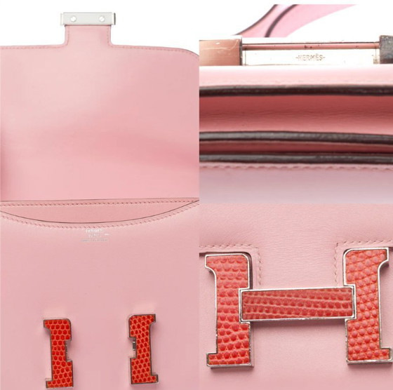 Image 1 of Zak HERMES Constance en Cuir Rose - 103441