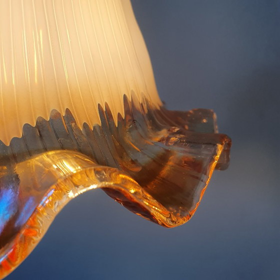 Set of Vintage Glass Pendant Lights. Floral / Flower-shaped Glass – Pendant lamps, Metal (photo 14 of 24)