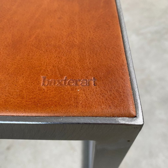 Image 1 of Mesa de centro "Trinity" de cuero Baxter Diseño italiano 1980