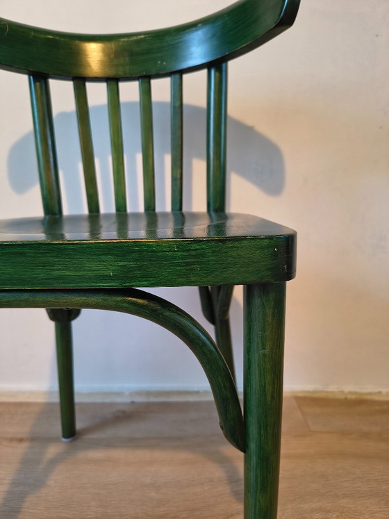 6x Sedie da caffè verdi vintage💚Stile Thonet – Sedie da pranzo, Legno (photo 7 of 10)