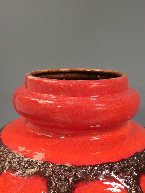 Image 1 of Zeldzame West Germany Scheurich Vloervaas  Rood