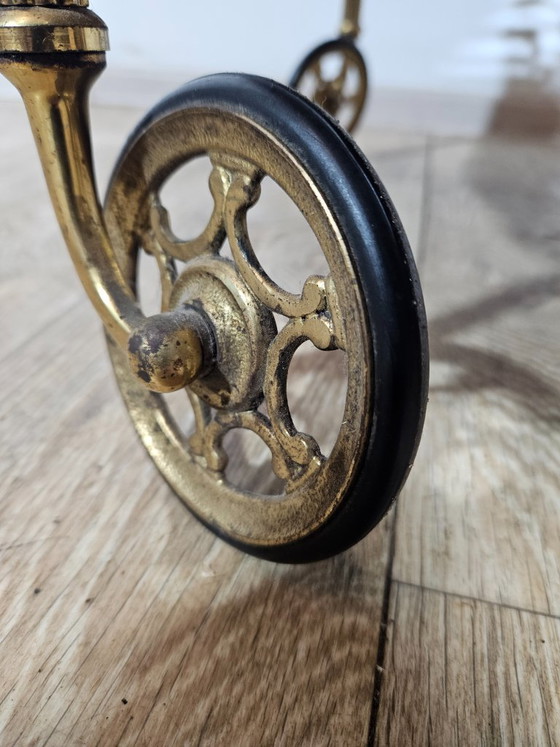 Image 1 of Chariot de bar luxueux, Maison Jansen, style Hollywood Regency, France, années 1950/70