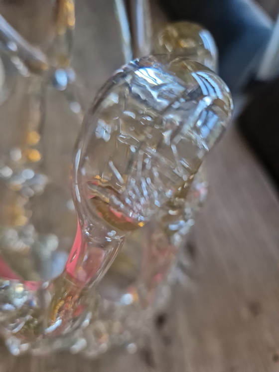 Image 1 of Vaso a corona soffiato a mano/vaso a ragnatela