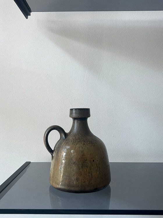 Rudi Stahl studio vase – brown ceramic – Mid Century Modern (photo 2 of 5)