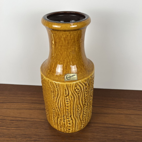 Image 1 of West Germany Yellow "Reptile" Vase, Europa