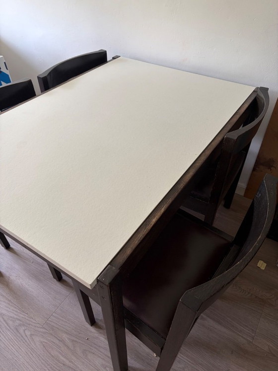 Image 1 of Tavolo allungabile Pastoe di Cees Braakman con 4 sedie vintage