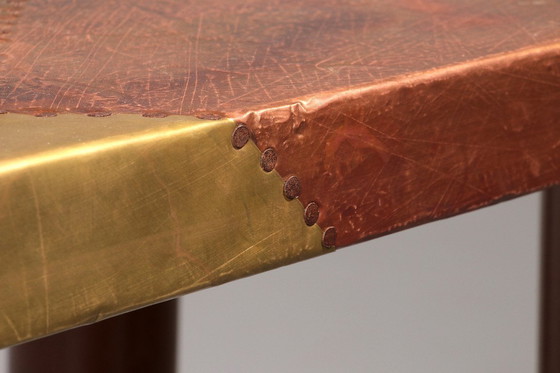 Image 1 of Lorenzo Burchiellaro, tavolino, rame e faggio tinto, Italia, anni '60.