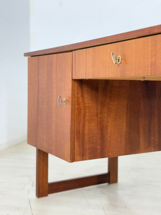 Image 1 of Mid-century modern bureau, damestafel, houten tafel, vintage bureau