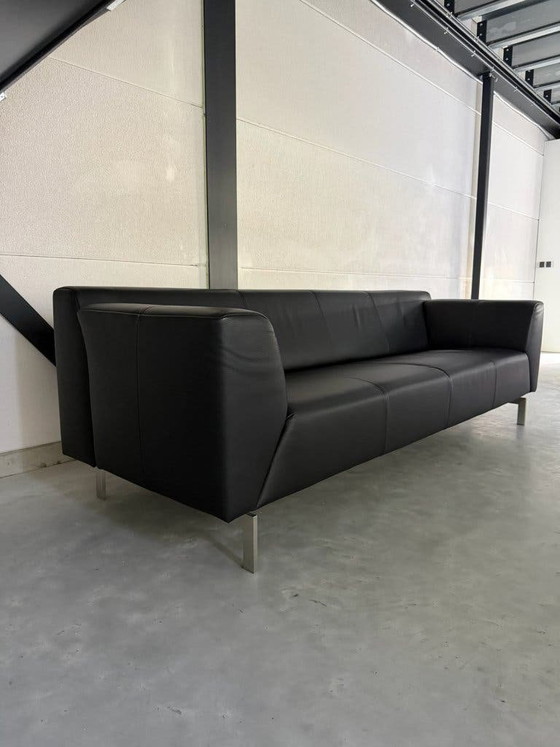 Rolf Benz 318 Linea – Pelle Nera – Condizioni Assolutamente Ottime – Divani 3 posti, polished steel, Leather (photo 4 of 9)