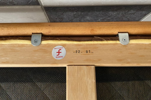 Divano a 2 posti CFC Silkeborg di Johannes Andersen nuovo rivestimento verde anni '60