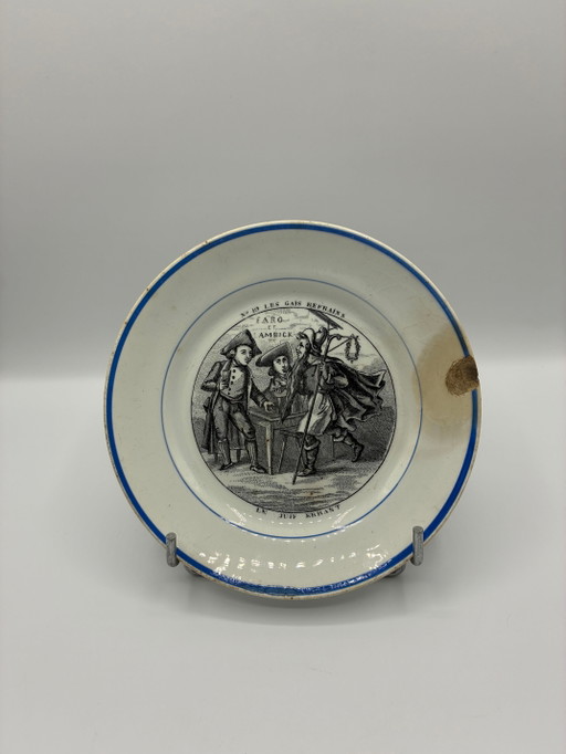 Antike Sprechplatte Clairfontaine, 19. Jahrhundert – Die fröhlichen Refrains Nr. 19 – Faro und Ambick – servies
