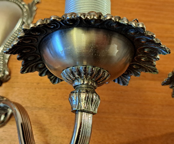 Image 1 of Vintage wandlampen – Rococo stijl – Set van 2 – Zilverkleurig – Uitstekende staat