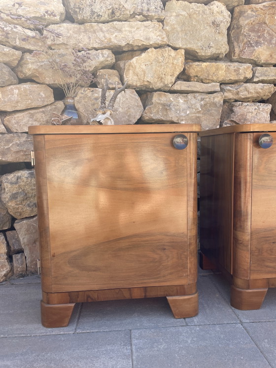 Image 1 of Vintage Art Deco style bedside tables