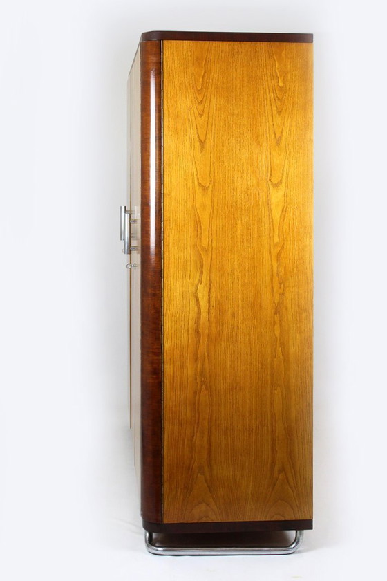 Image 1 of Armadio vintage in tubolare d'acciaio cromato Bauhaus attribuito a Hynek Gottwald, anni '30