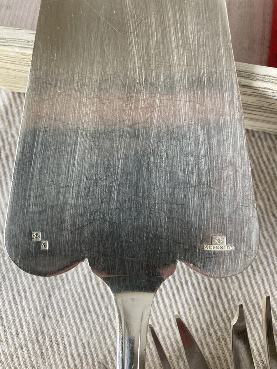 Image 1 of Alfenide dessertdoos, geproduceerd door Christofle.