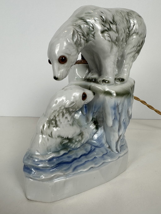 Art deco (geur) lamp - ijsberen