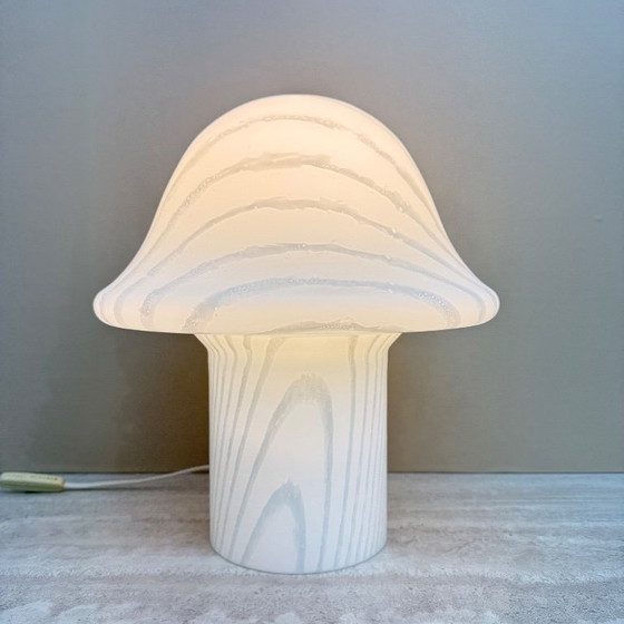 Image 1 of Lámpara de mesa Peil & Putzer Mushroom Zebra, década de 1970.