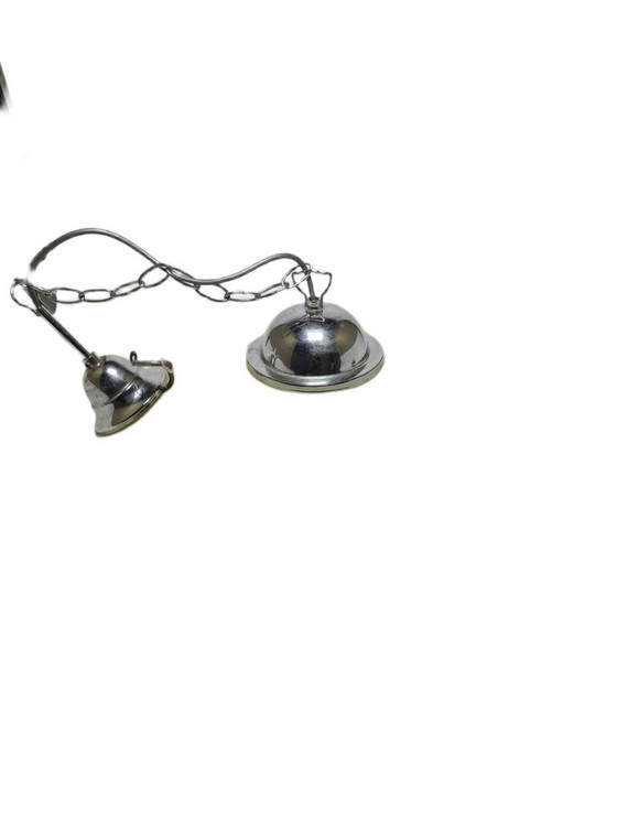 Kroonluchter in postmoderne stijl, Polen, jaren 70 – Glass, Metal (photo 11 of 11)