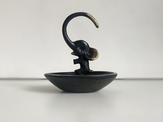 Image 1 of Walter Bosse Herta Baller Vienna tray elephant bronze 1950s