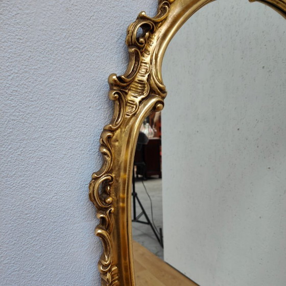 Image 1 of Grand miroir sur pied de style baroque et rococo, miroir de cheminée